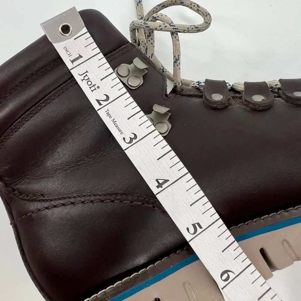 Cole Haan ZeroGrand Hiker Boot Mens 9.5W Dark Brown Leather Lace Up Waterproof